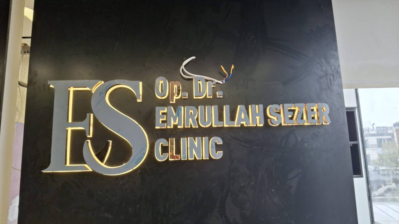 İç mekan krom harf uygulama örneği